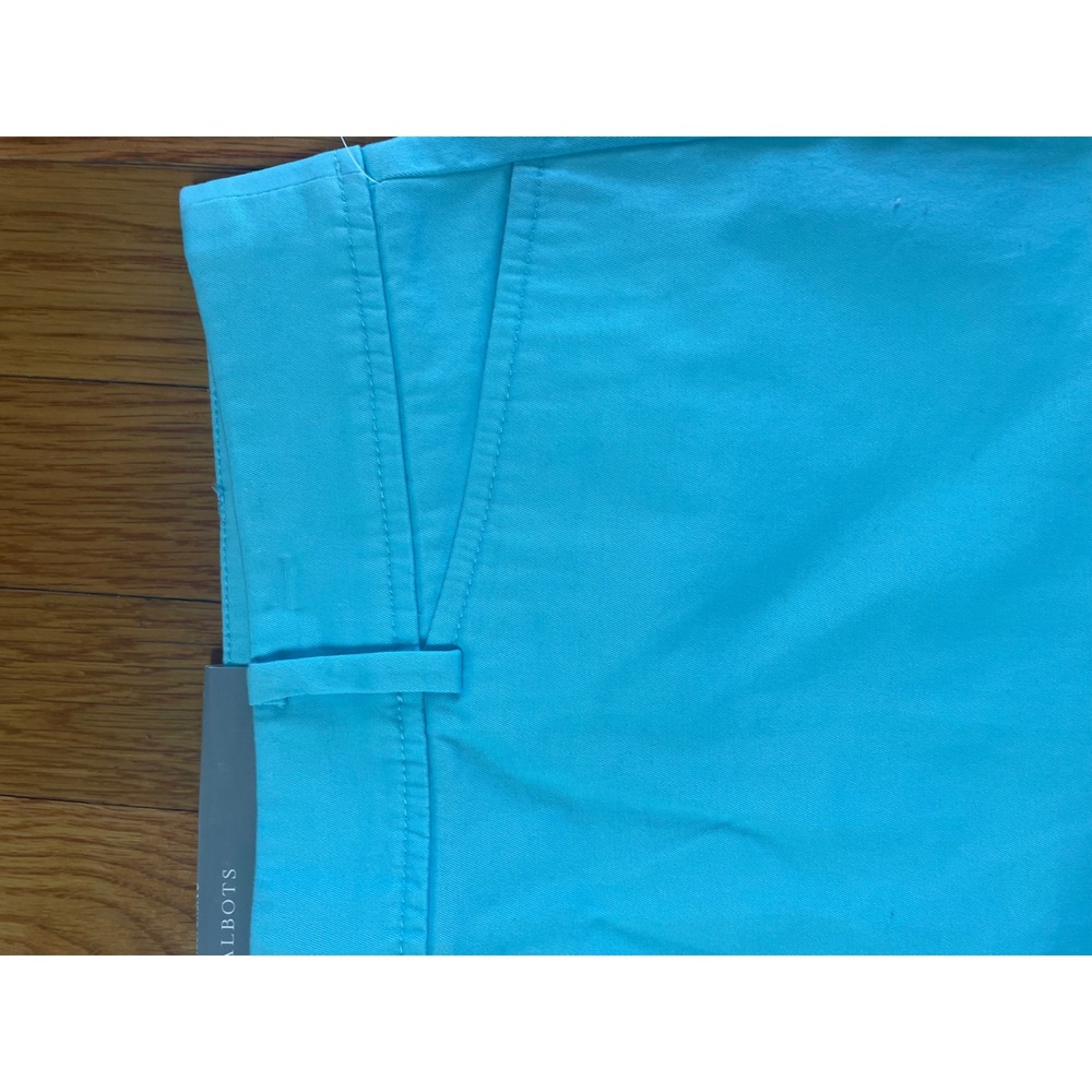 Talbots Perfect Short 5 Turquoise Blue Chino Shorts Womens 14 New - Picture 3 of 7